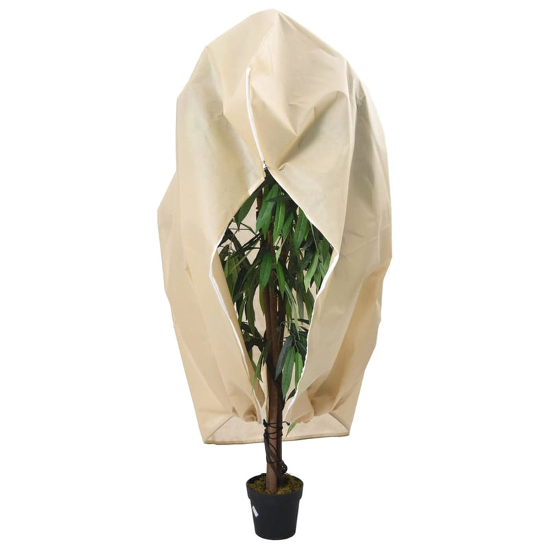 Huse de plante din fleece cu fermoar 4 buc. 70 g/m² 1,55x1,55 m