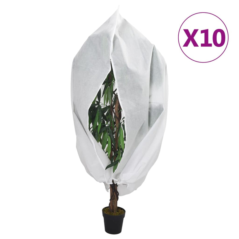 Protecție de fleece plante cu fermoar 10 buc 70 g/m² 3,14x2,5 m