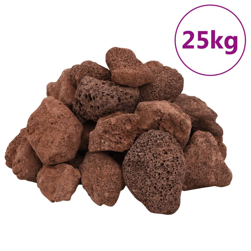 Roci vulcanice, 25 kg, roșu, 5-8 cm