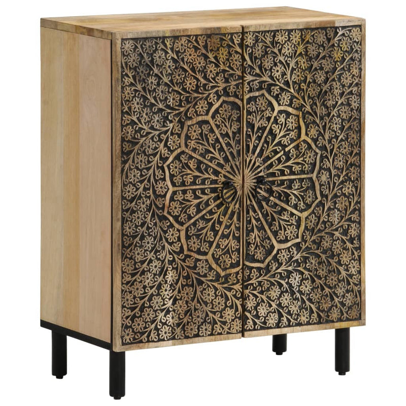 Dulap lateral, 60x33x75 cm, lemn masiv de mango