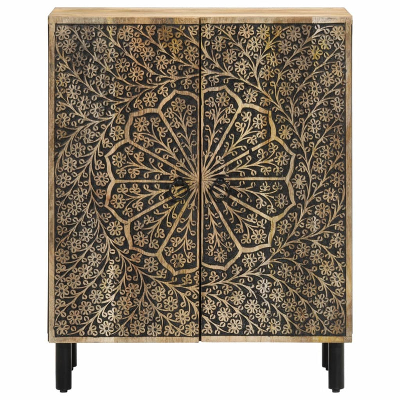 Dulap lateral, 60x33x75 cm, lemn masiv de mango