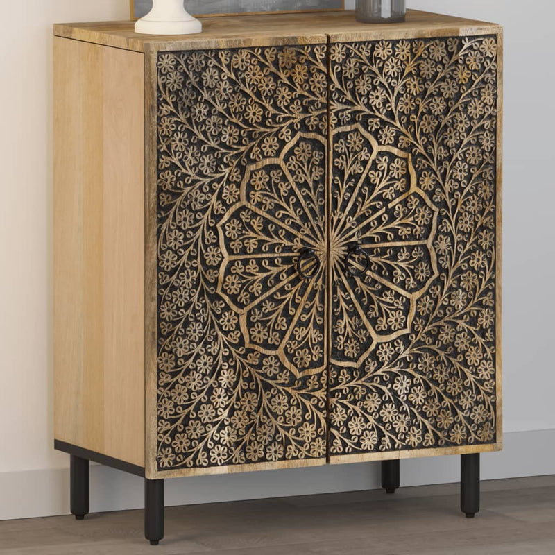 Dulap lateral, 60x33x75 cm, lemn masiv de mango