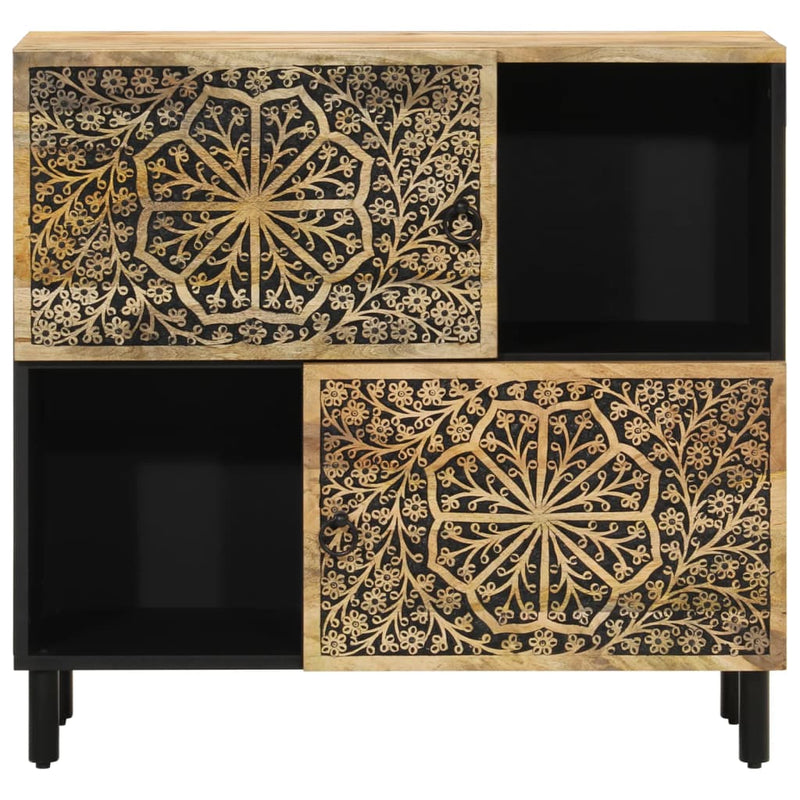 Dulap lateral, 80x33x75 cm, lemn masiv de mango