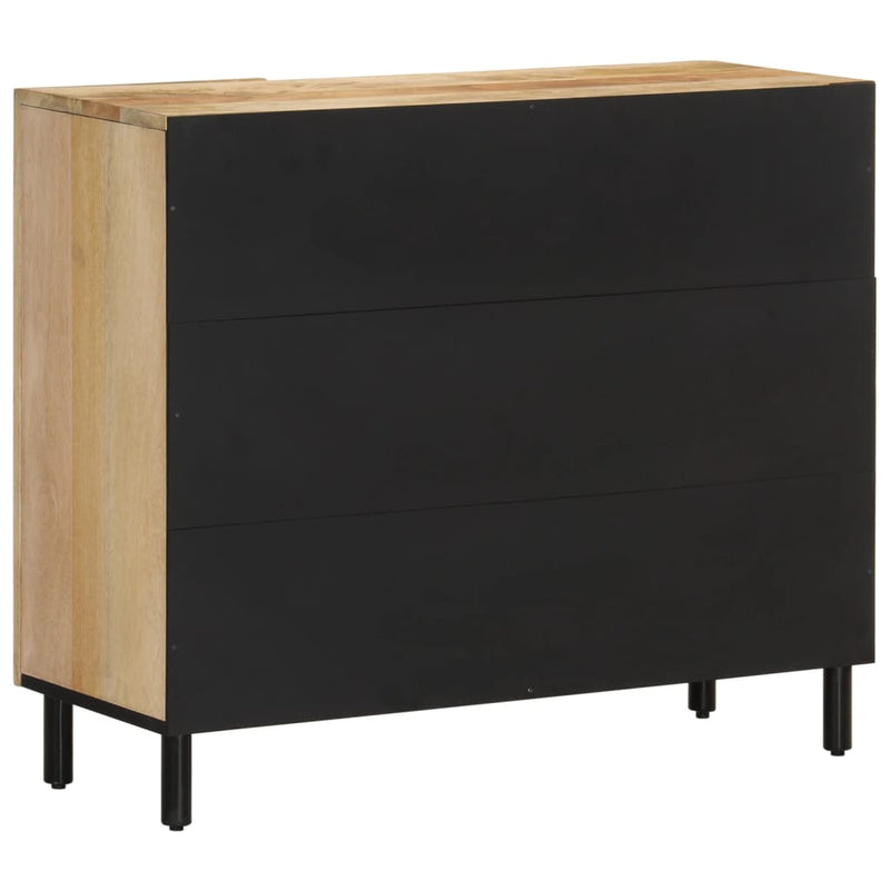 Dulap lateral, 90x33x75 cm, lemn masiv de mango