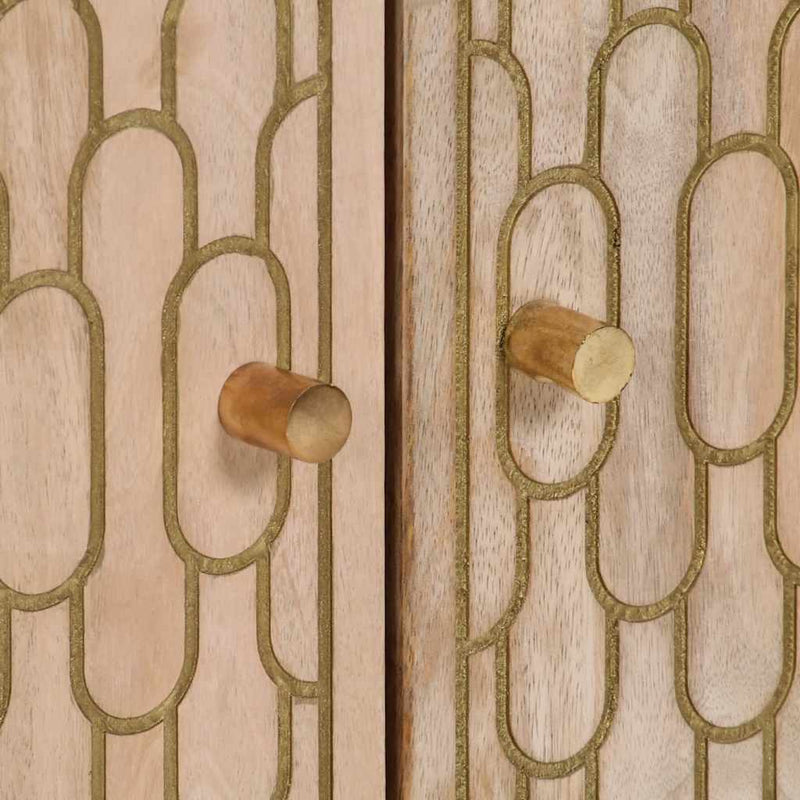 Dulap lateral, 60x33x75 cm, lemn masiv de mango