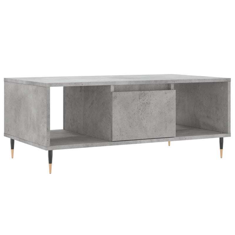 Măsuță de cafea, gri beton, 90x50x36,5 cm, lemn compozit
