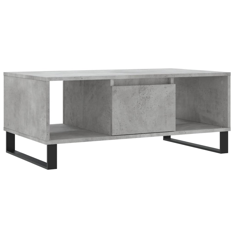 Măsuță de cafea, gri beton, 90x50x36,5 cm, lemn compozit