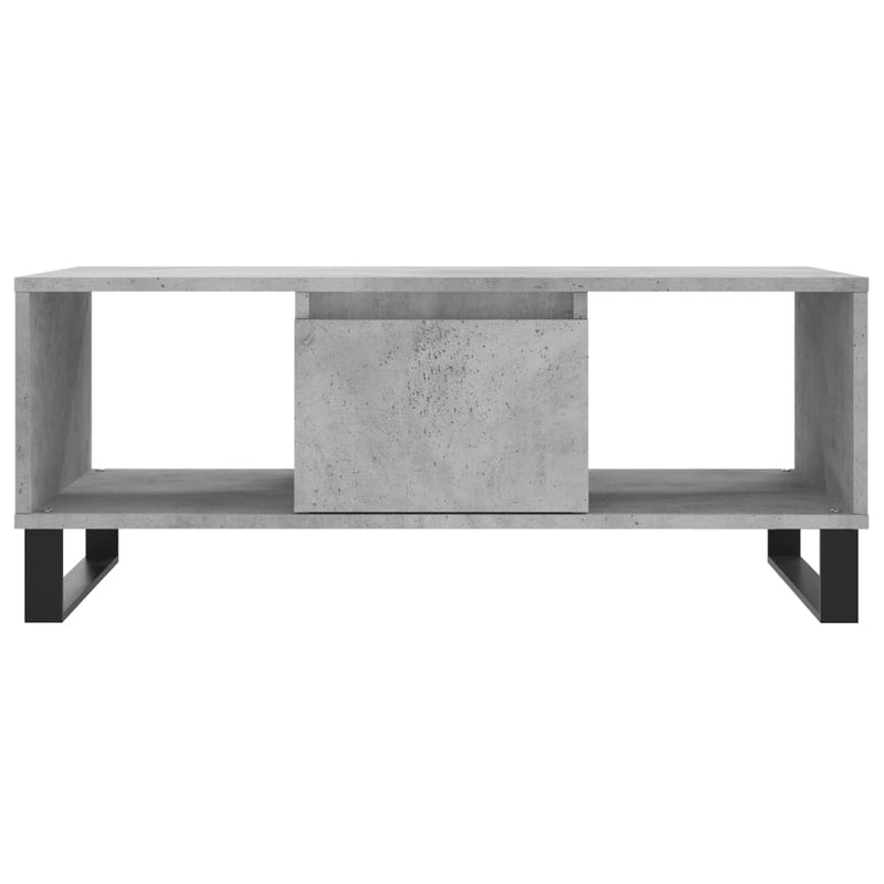 Măsuță de cafea, gri beton, 90x50x36,5 cm, lemn compozit