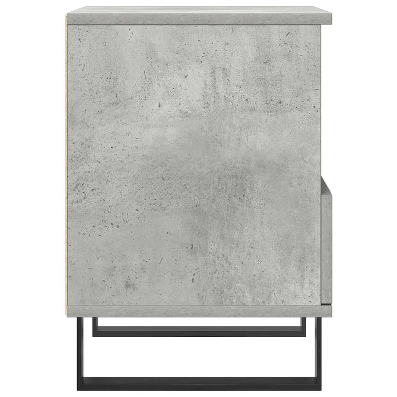 Noptiere, 2 buc., gri beton, 40x35x50 cm, lemn compozit