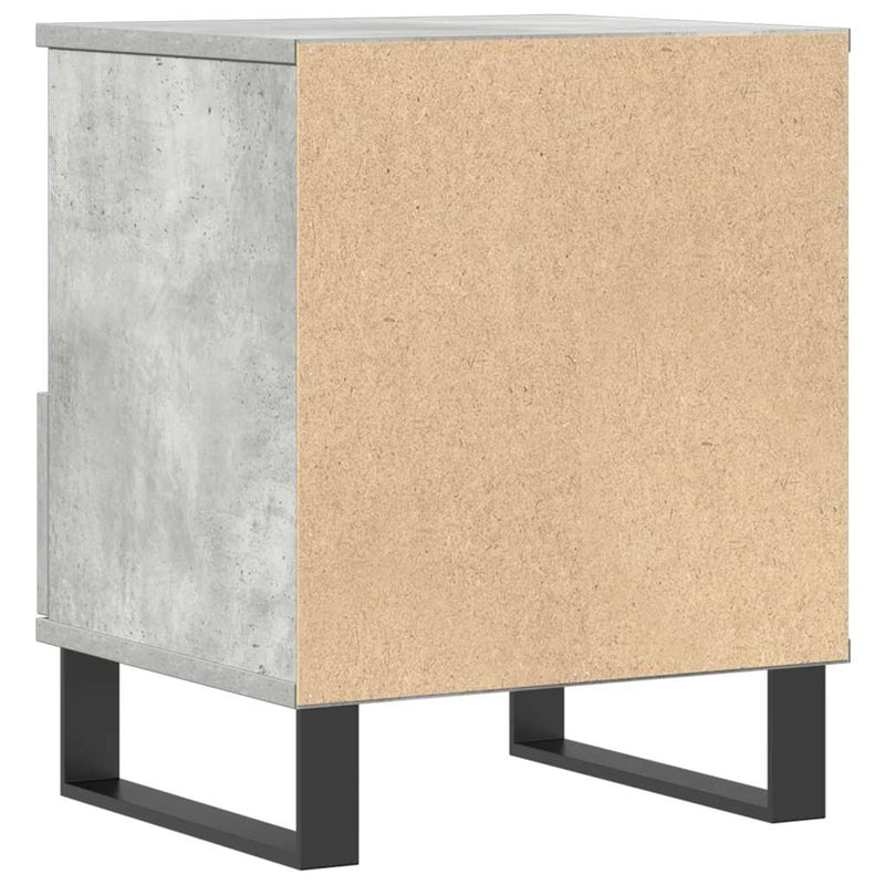 Noptiere, 2 buc., gri beton, 40x35x50 cm, lemn compozit
