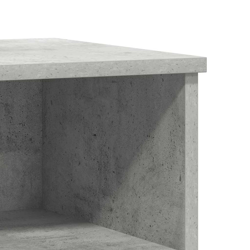 Noptiere, 2 buc., gri beton, 40x35x50 cm, lemn compozit