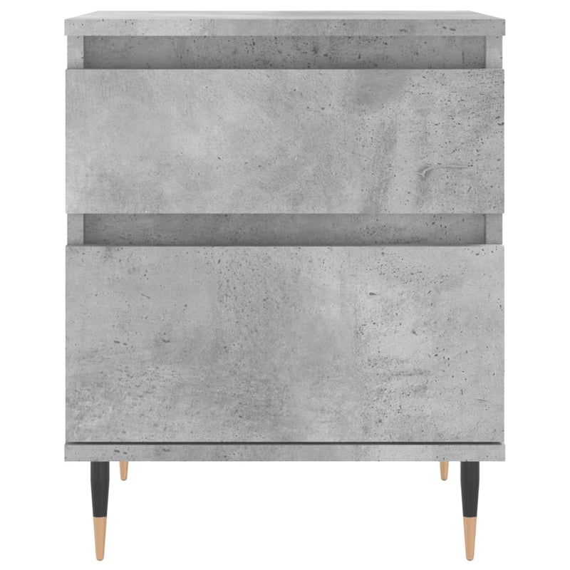 Noptiere, 2 buc., gri beton, 40x35x50 cm, lemn compozit