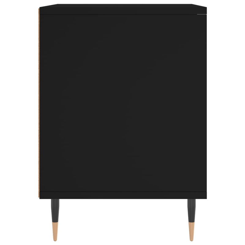 Noptiere, 2 buc., negru, 40x35x50 cm, lemn compozit