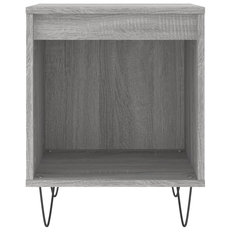 Noptiere, 2 buc., gri sonoma, 40x35x50 cm, lemn compozit