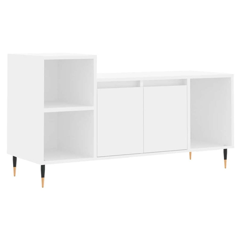 Comodă TV, alb, 100x35x55 cm, lemn prelucrat