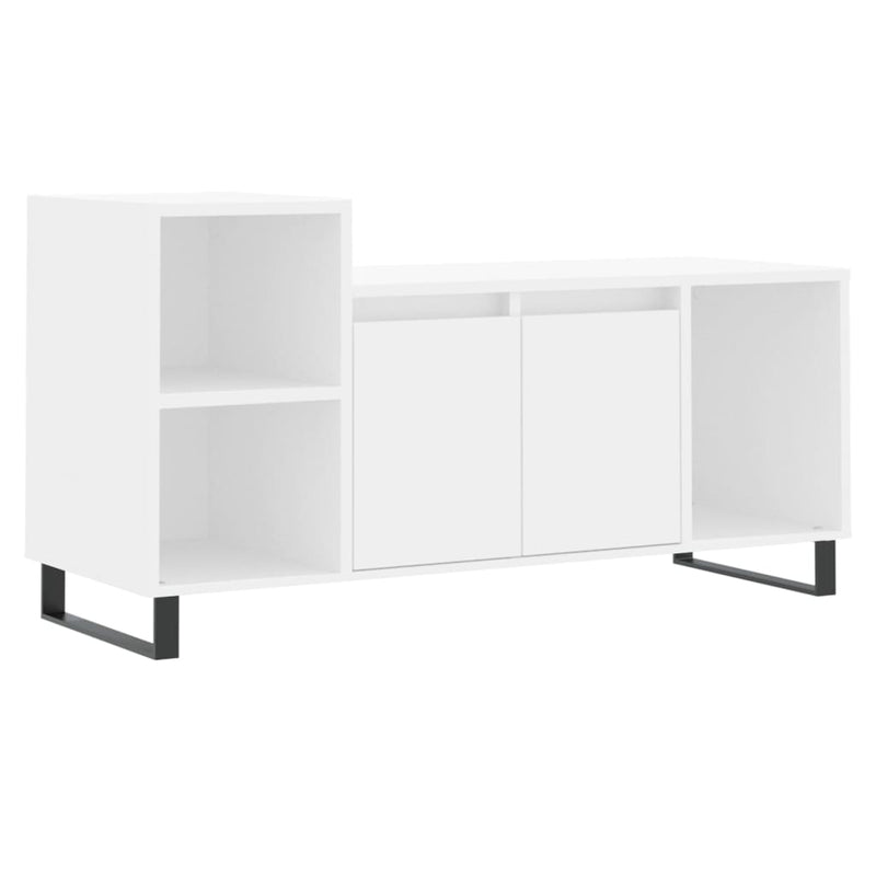 Comodă TV, alb, 100x35x55 cm, lemn prelucrat