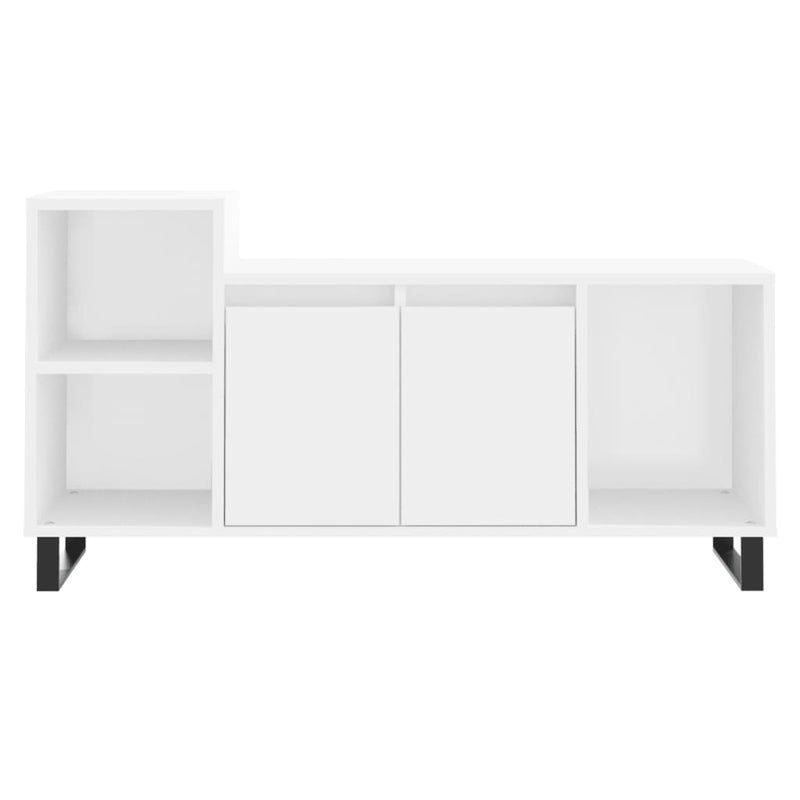 Comodă TV, alb, 100x35x55 cm, lemn prelucrat