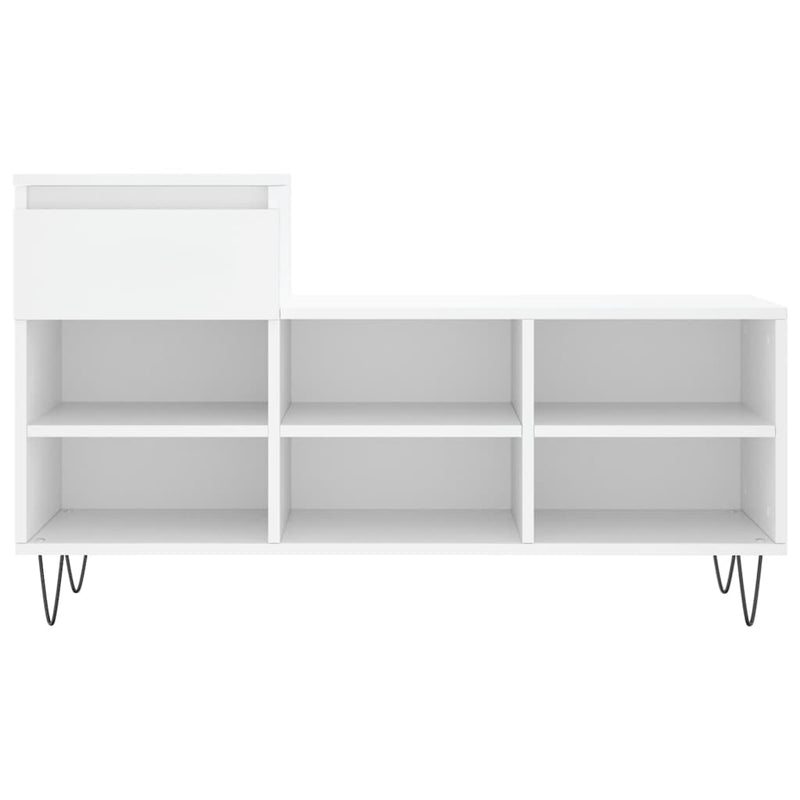 Pantofar, alb, 102x36x60 cm, lemn compozit
