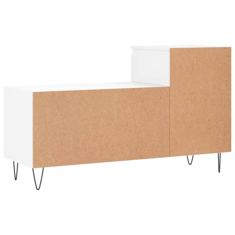 Pantofar, alb, 102x36x60 cm, lemn compozit