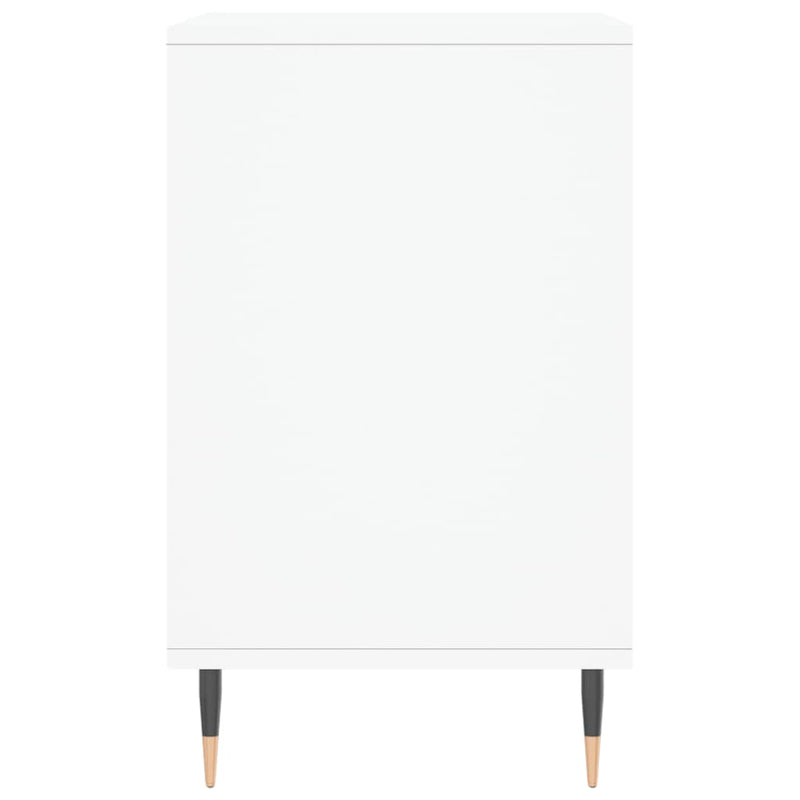 Pantofar, alb extralucios, 102x36x60 cm, lemn compozit