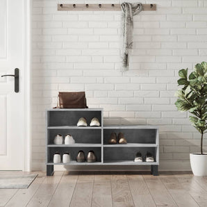 Pantofar, gri beton, 102x36x60 cm, lemn prelucrat