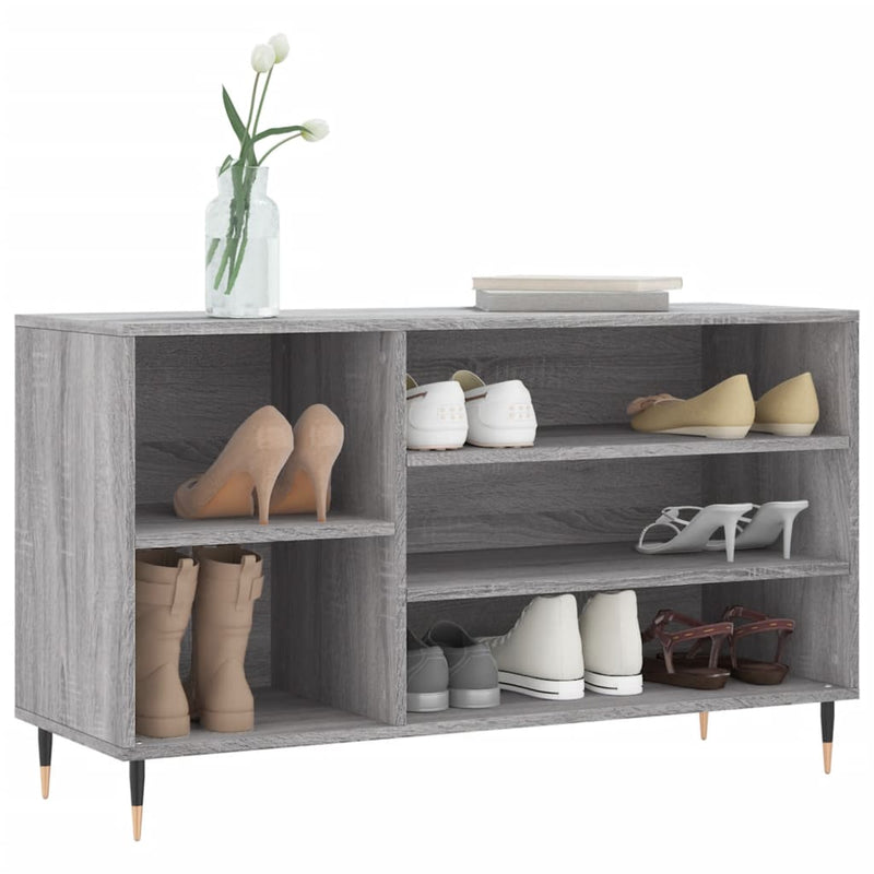 Pantofar, gri sonoma, 102x36x60 cm, lemn prelucrat