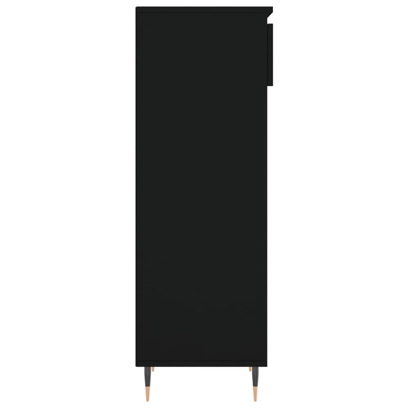 Pantofar, negru, 40x36x105 cm, lemn compozit