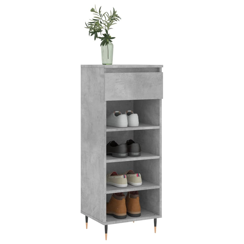 Pantofar, gri beton, 40x36x105 cm, lemn prelucrat
