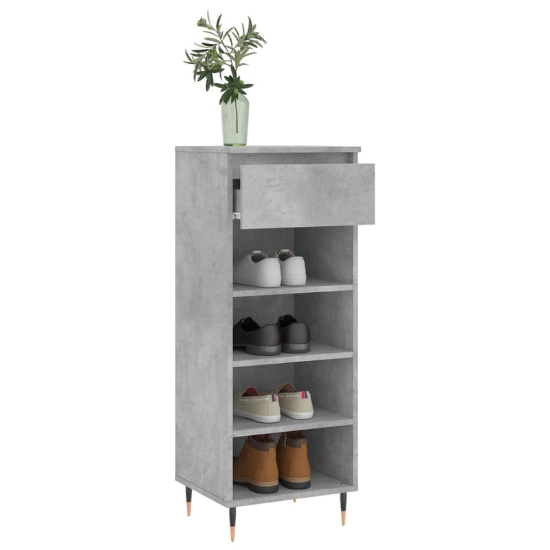 Pantofar, gri beton, 40x36x105 cm, lemn prelucrat