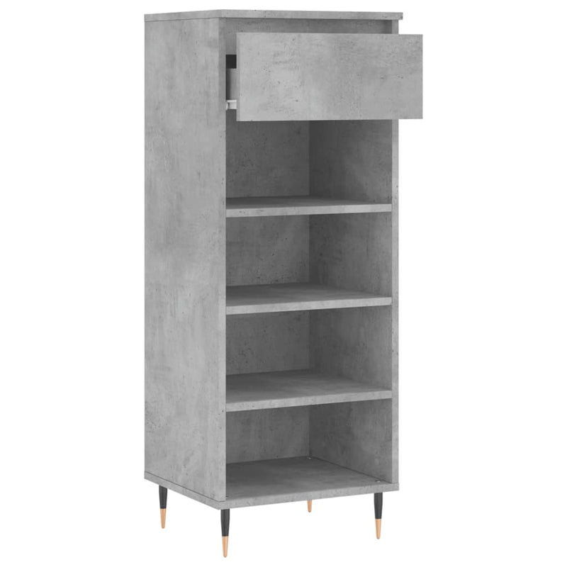 Pantofar, gri beton, 40x36x105 cm, lemn prelucrat