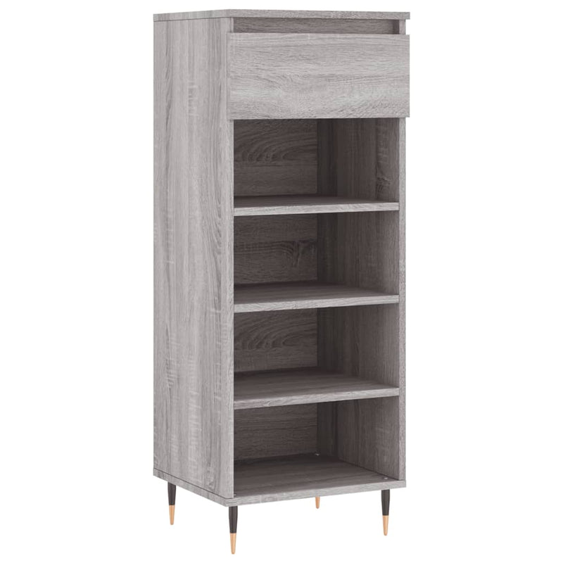 Pantofar, gri sonoma, 40x36x105 cm, lemn prelucrat
