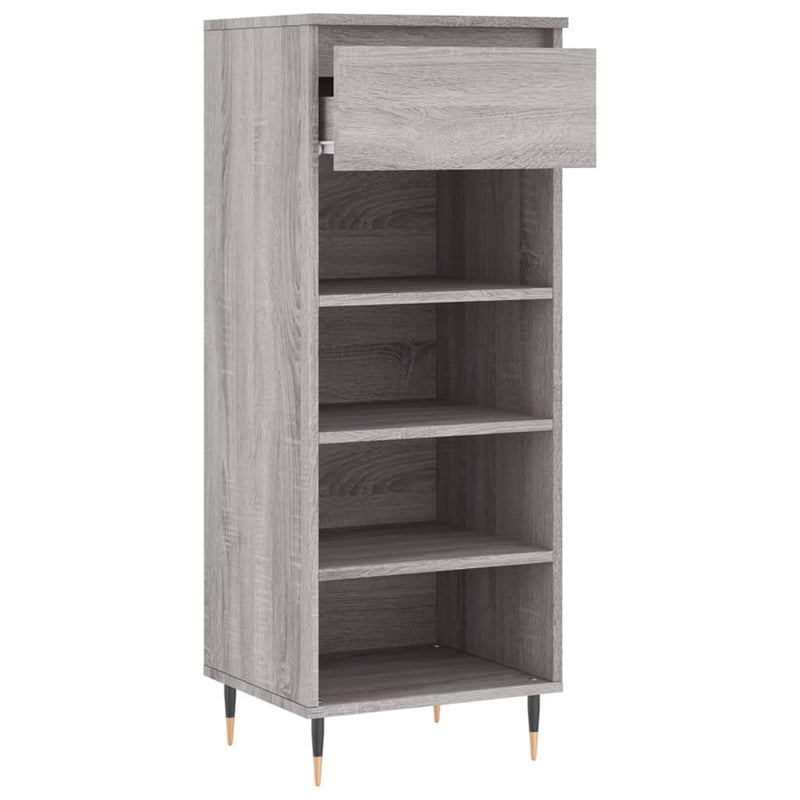 Pantofar, gri sonoma, 40x36x105 cm, lemn prelucrat