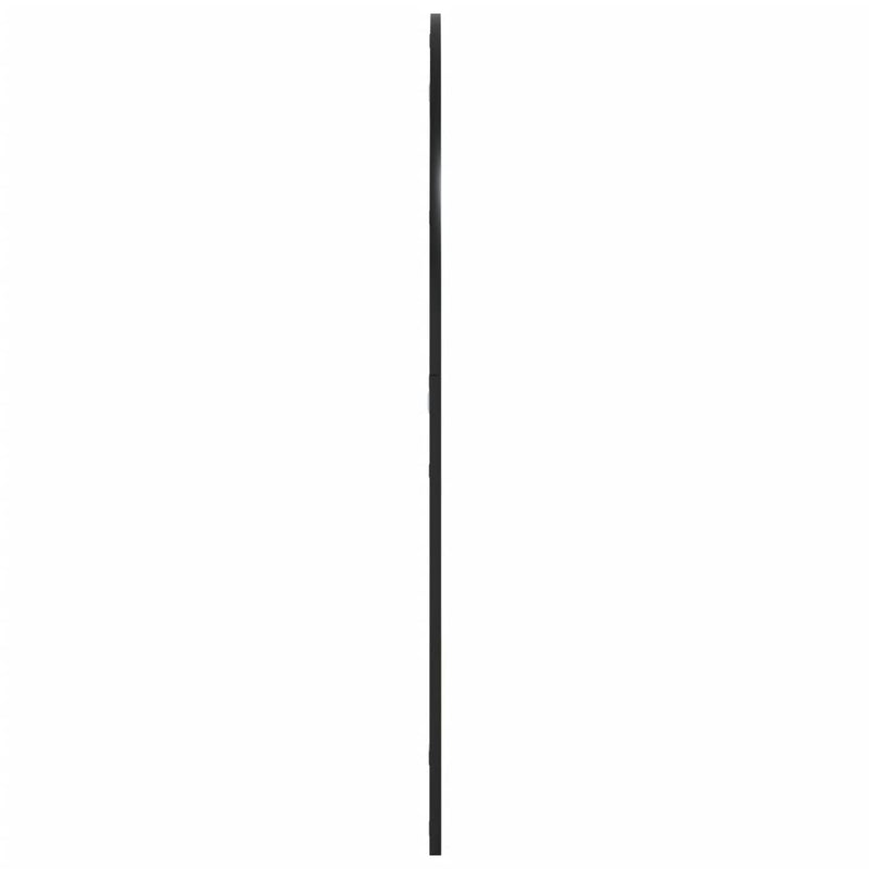 Oglindă de perete, negru, 100x110 cm, arcuită, fier