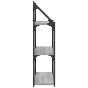 Raft cu 3 niveluri, gri sonoma, 60x21x78,5 cm, lemn prelucrat