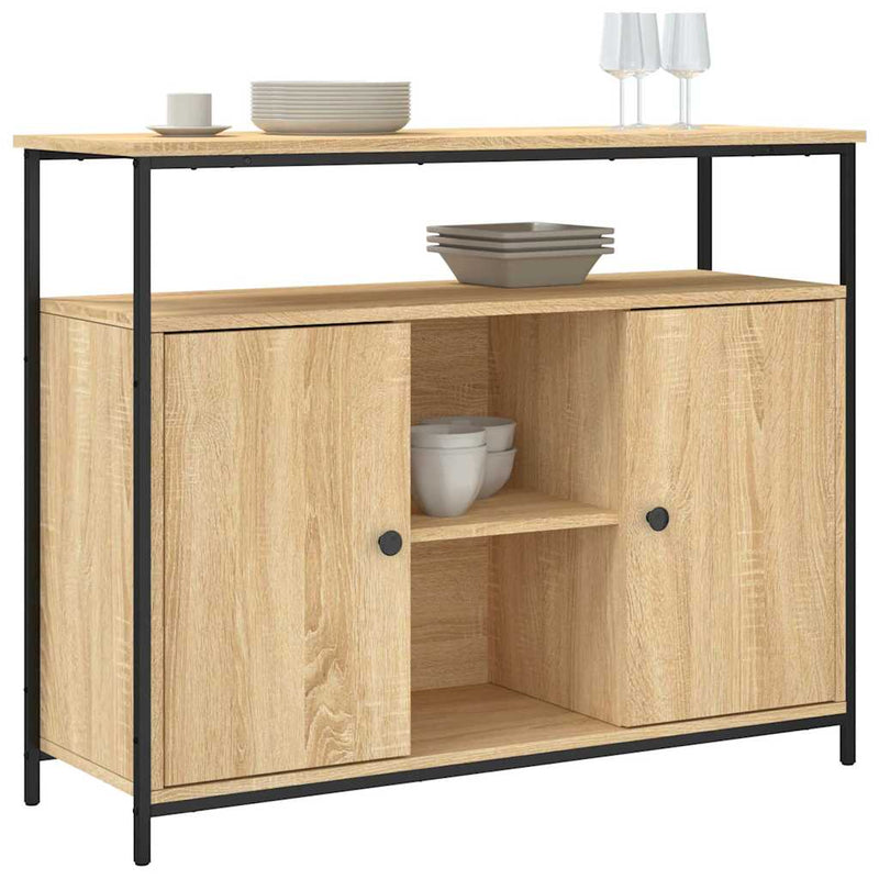 Bufet din stejar Sonoma 100x35x80 cm, lemn stratificat