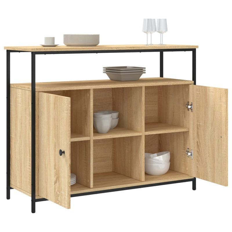 Bufet din stejar Sonoma 100x35x80 cm, lemn stratificat