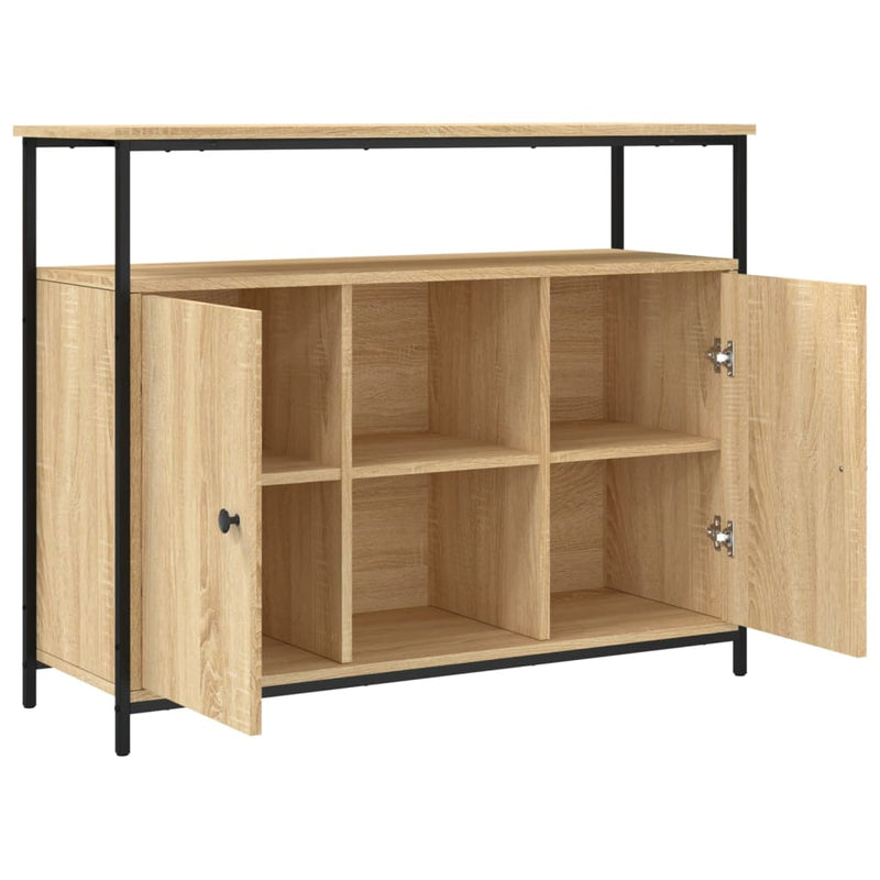 Bufet din stejar Sonoma 100x35x80 cm, lemn stratificat