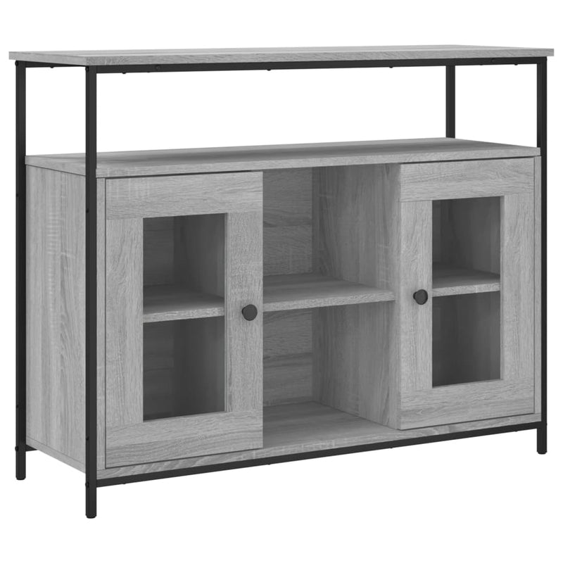 Servantă, gri sonoma, 100x35x80 cm, lemn compozit