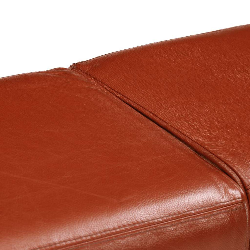 Bancă de gimnastică, maro, 160 cm, piele naturală