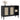 Servantă SENJA, aspect ratan negru, 112x40x80cm, lemn masiv pin