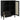 Dulap înalt SENJA aspect ratan negru, 90x40x112cm