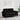 Canapea cu 2 locuri, negru, 120 cm, catifea