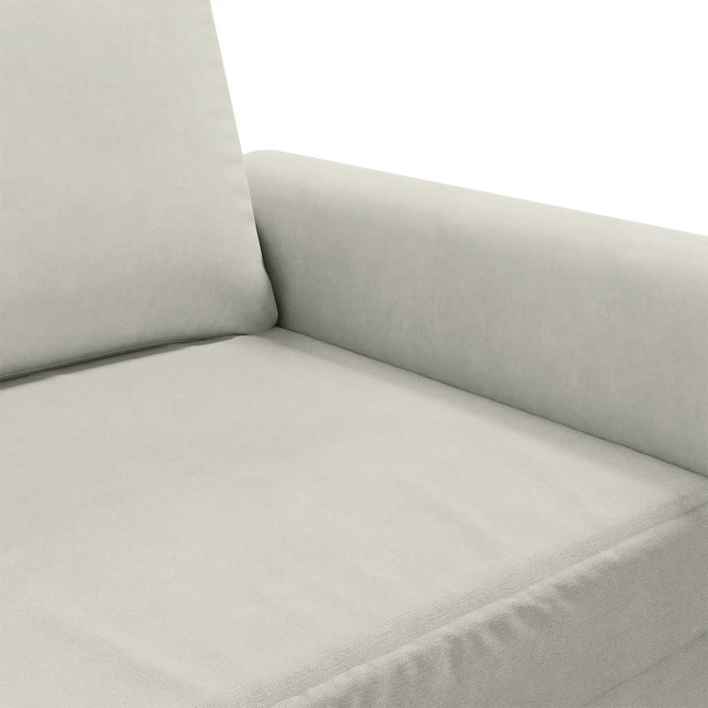 Canapea cu 2 locuri, crem, 120 cm, catifea