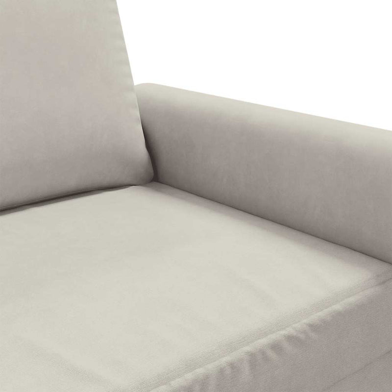 Canapea cu 2 locuri, crem, 140 cm, catifea
