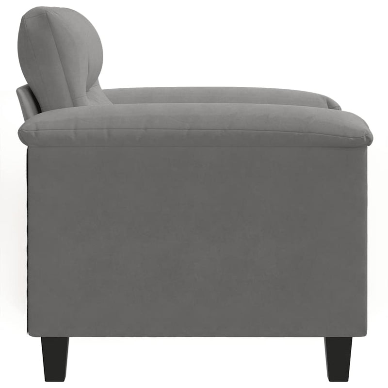 Fotoliu canapea, gri închis, 60 cm, textil microfibră