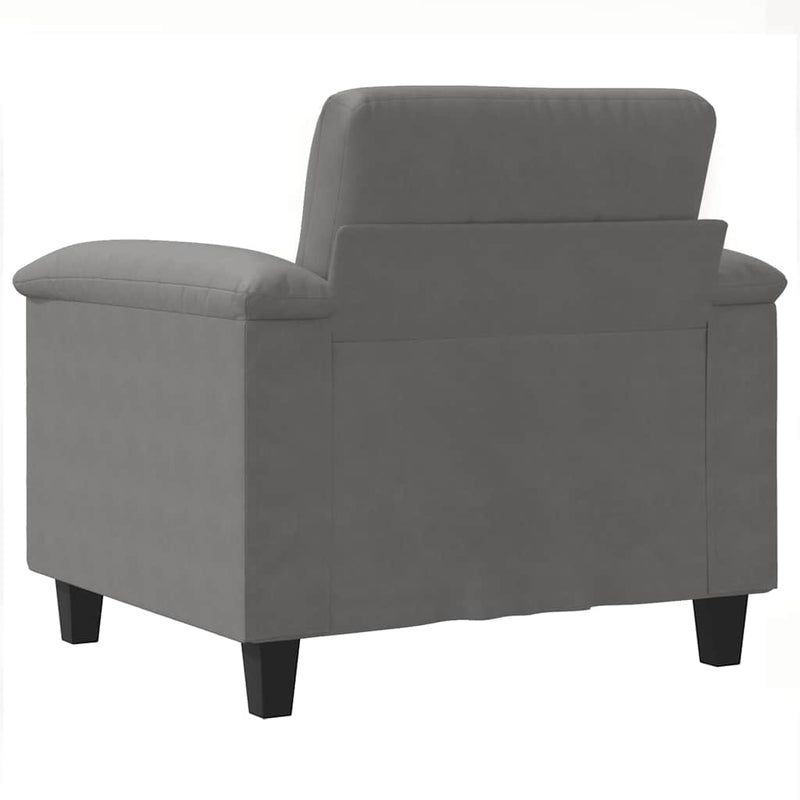 Fotoliu canapea, gri închis, 60 cm, textil microfibră