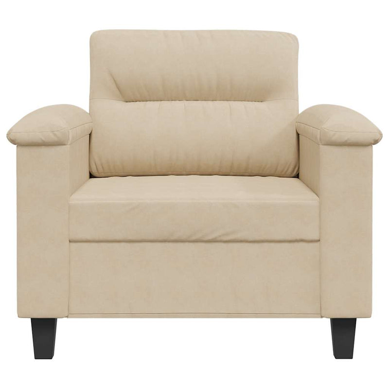 Fotoliu canapea, crem, 60 cm, textil microfibră