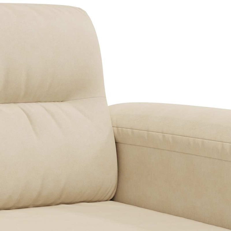 Fotoliu canapea, crem, 60 cm, textil microfibră
