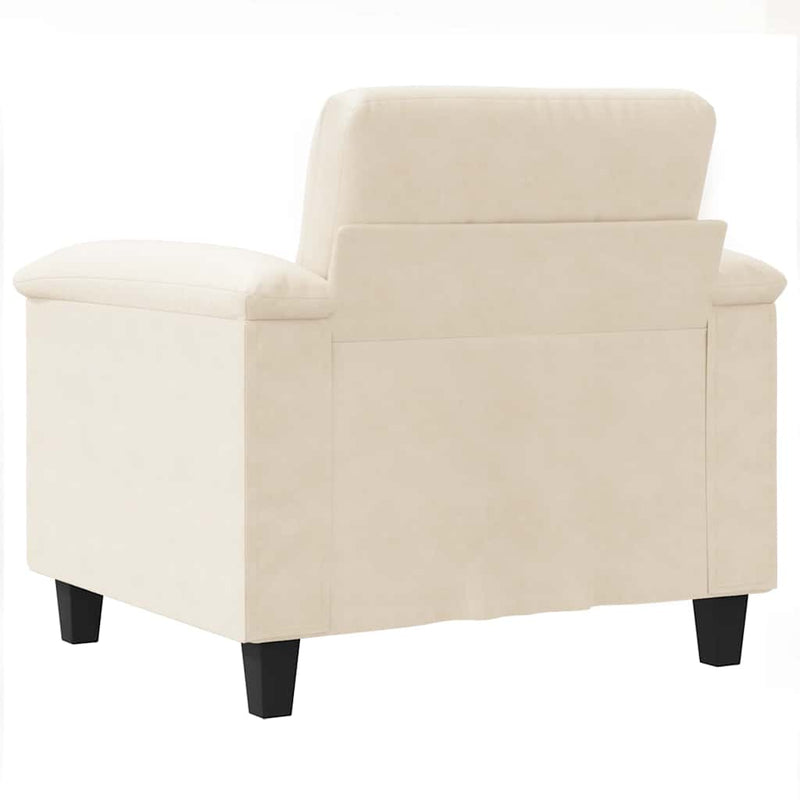 Fotoliu canapea, bej, 60 cm, textil microfibră