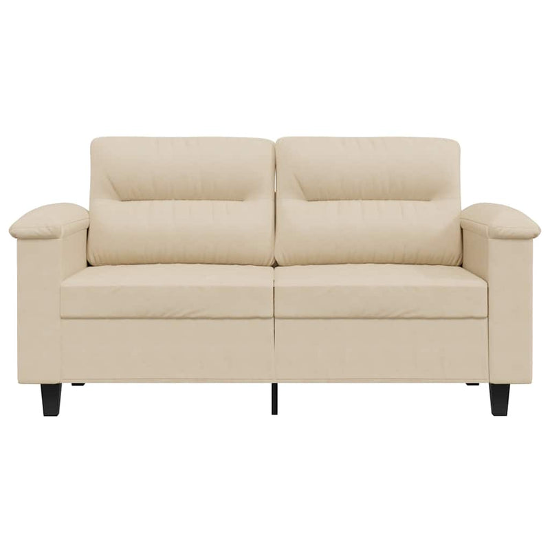 Canapea cu 2 locuri, crem, 120 cm, țesătură microfibră